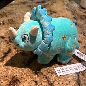 Disney World Animal Kingdom Dino Land Triceratops Blue Dinosaur Plush Soft Toy